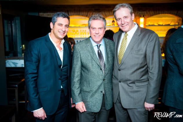 W Washington, D.C. General Manager Olivier Servat and J&G Steakhouse General Manager John Leinhardt flank FotoWeek DC Founder (and newly minted 515 Society member) Theo Adamstein.